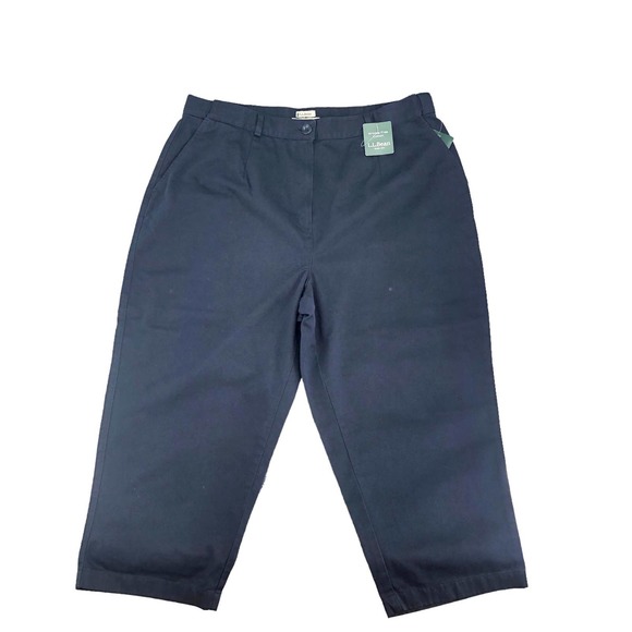 L.L. Bean NEW Womens Size 18 Petite Original Fit Navy Blue Chino Pants - Picture 6 of 6